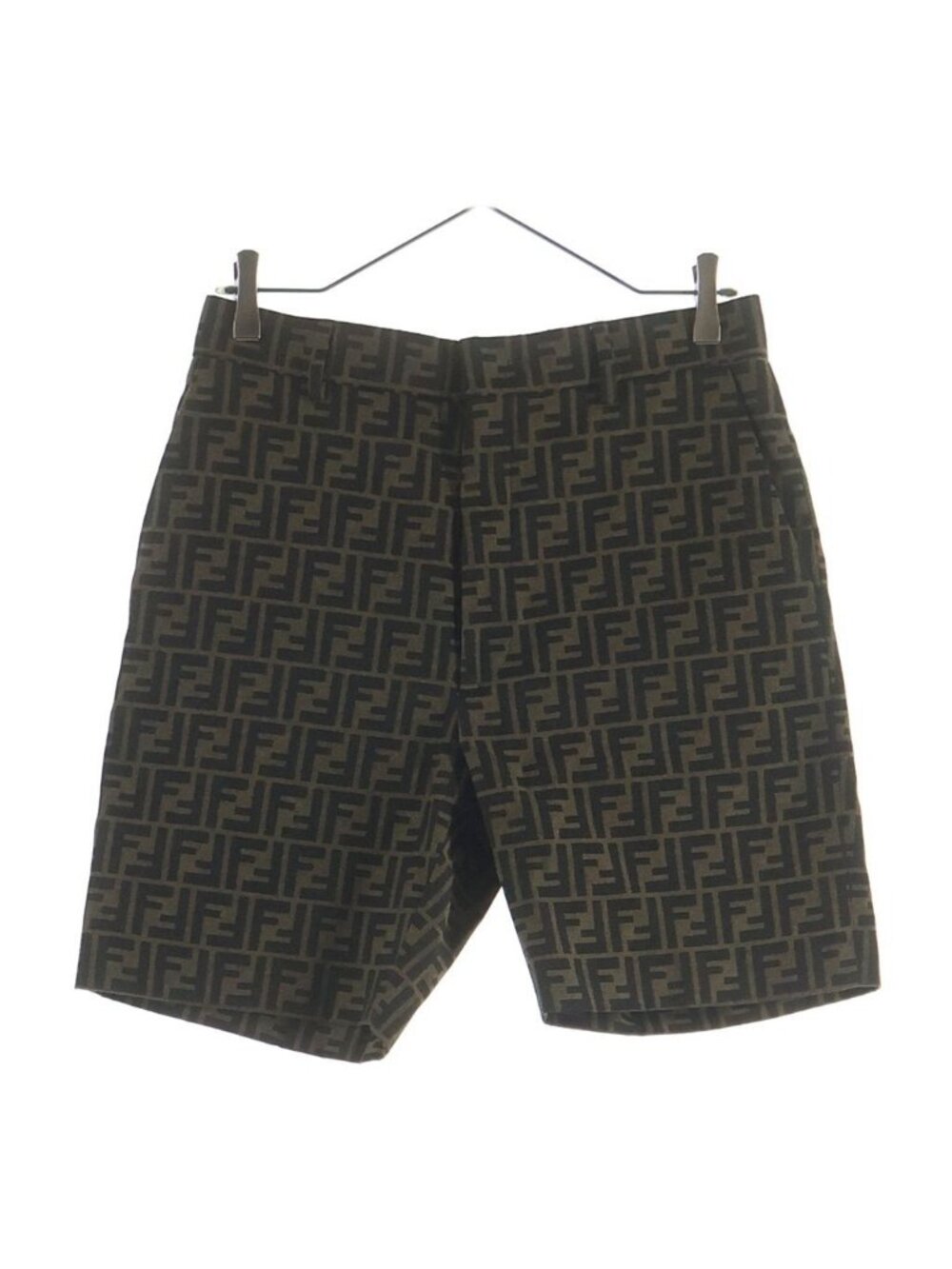 Fendi Zucca Pattern Shorts Brown